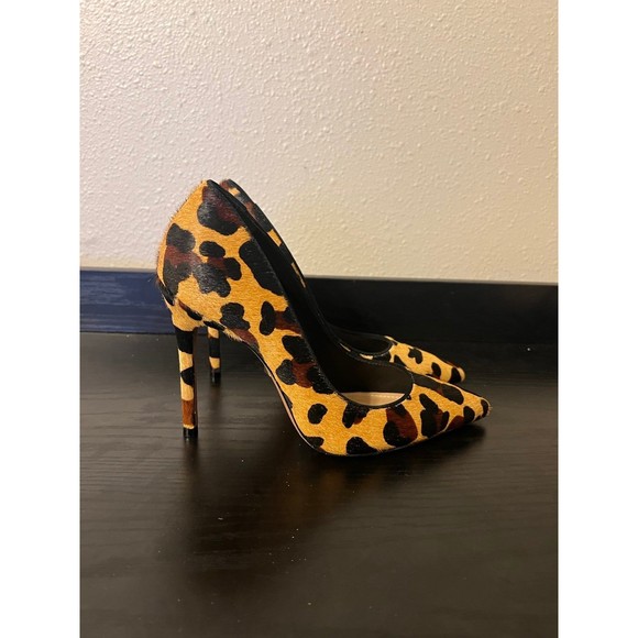 SCHUTZ Caiolea Leopard Print Calf Hair Pumps size US 7 - Picture 8 of 12